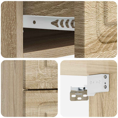 Nástěnný Noční Stolek 2 Pcs Dub Sonoma 34,5 X 33 X 40 Cm