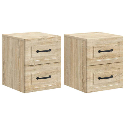 Nástěnný Noční Stolek 2 Pcs Dub Sonoma 34,5 X 33 X 40 Cm