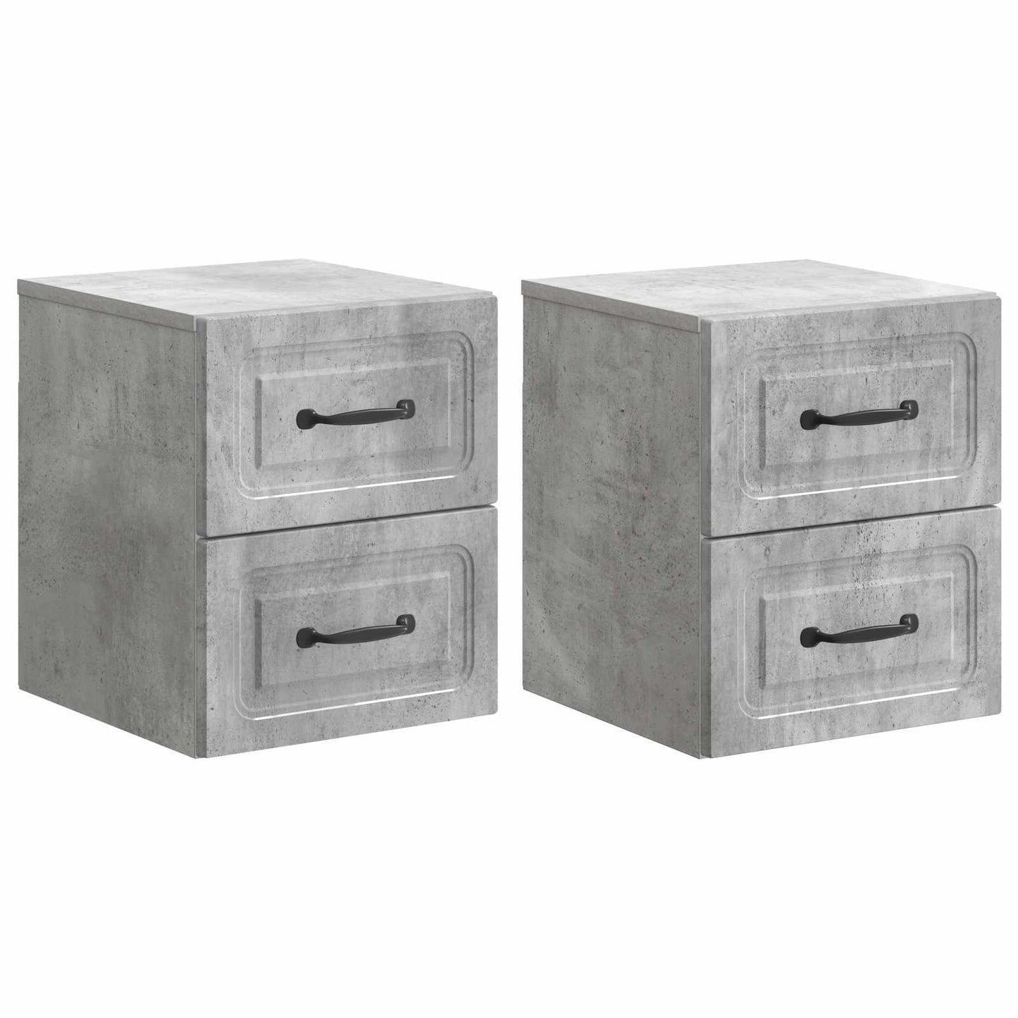 Nástěnný Noční Stolek 2 Pcs Betonově Šedá 34,5 X 33 X 40 Cm