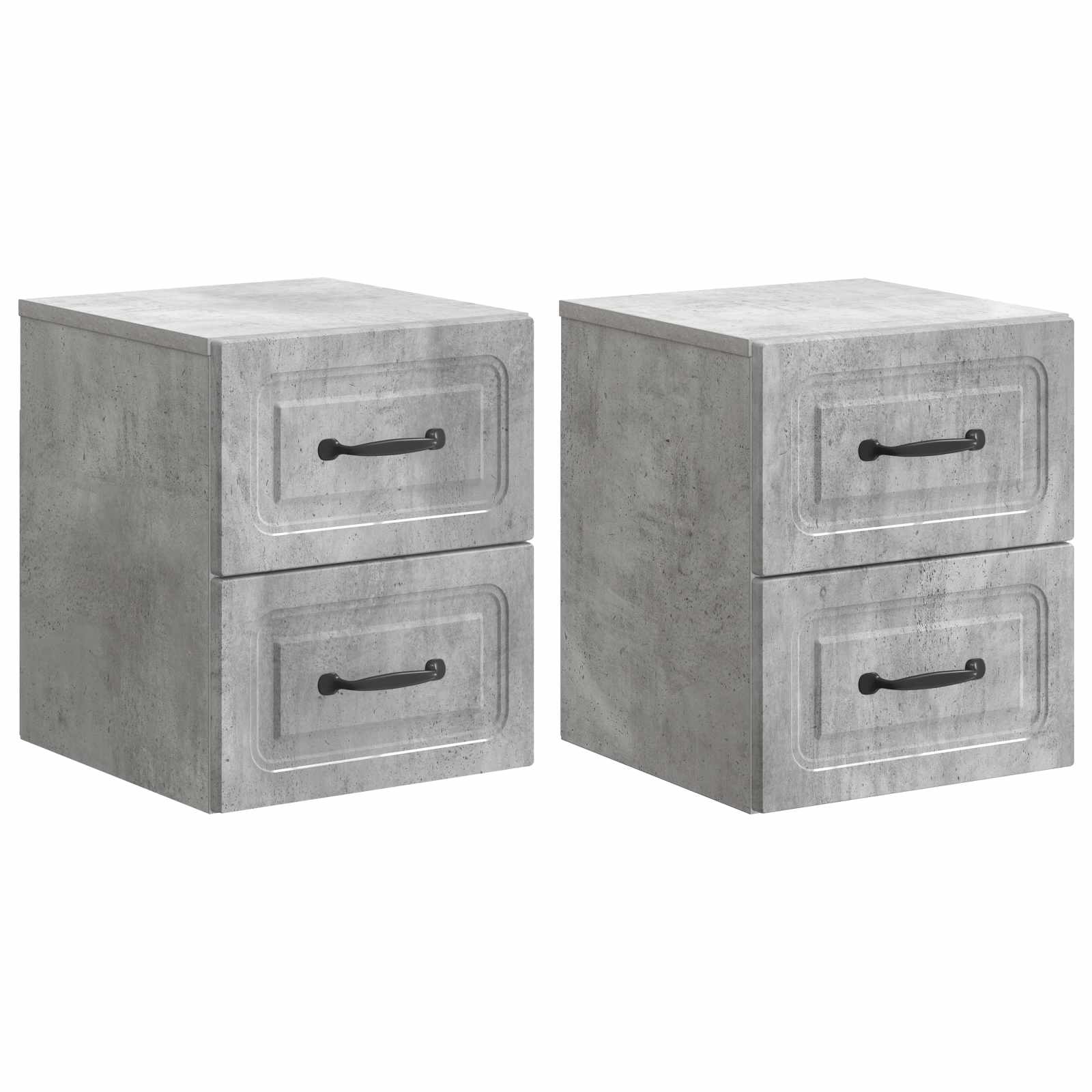 Nástěnný Noční Stolek 2 Pcs Betonově Šedá 34,5 X 33 X 40 Cm