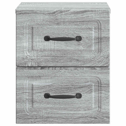 Nástěnný Noční Stolek 2 Pcs Šedá Sonoma 34,5 X 33 X 40 Cm