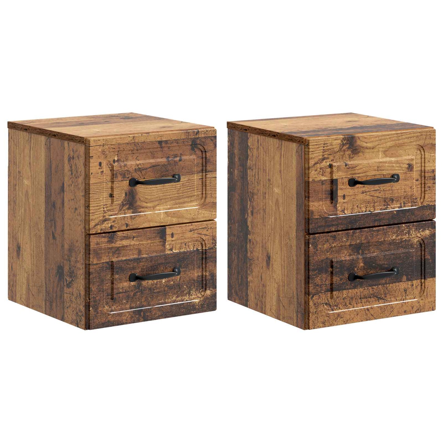 Nástěnný Noční Stolek 2 Pcs Staré Dřevo 34,5 X 33 X 40 Cm