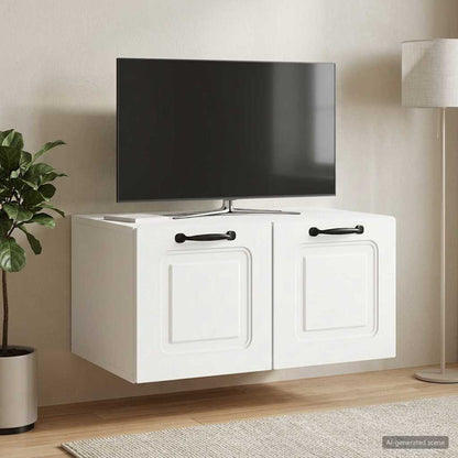 Nástěnná Tv Skříň Bílá 59,5 X 41 X 30 Cm Kompozitní Dřevo