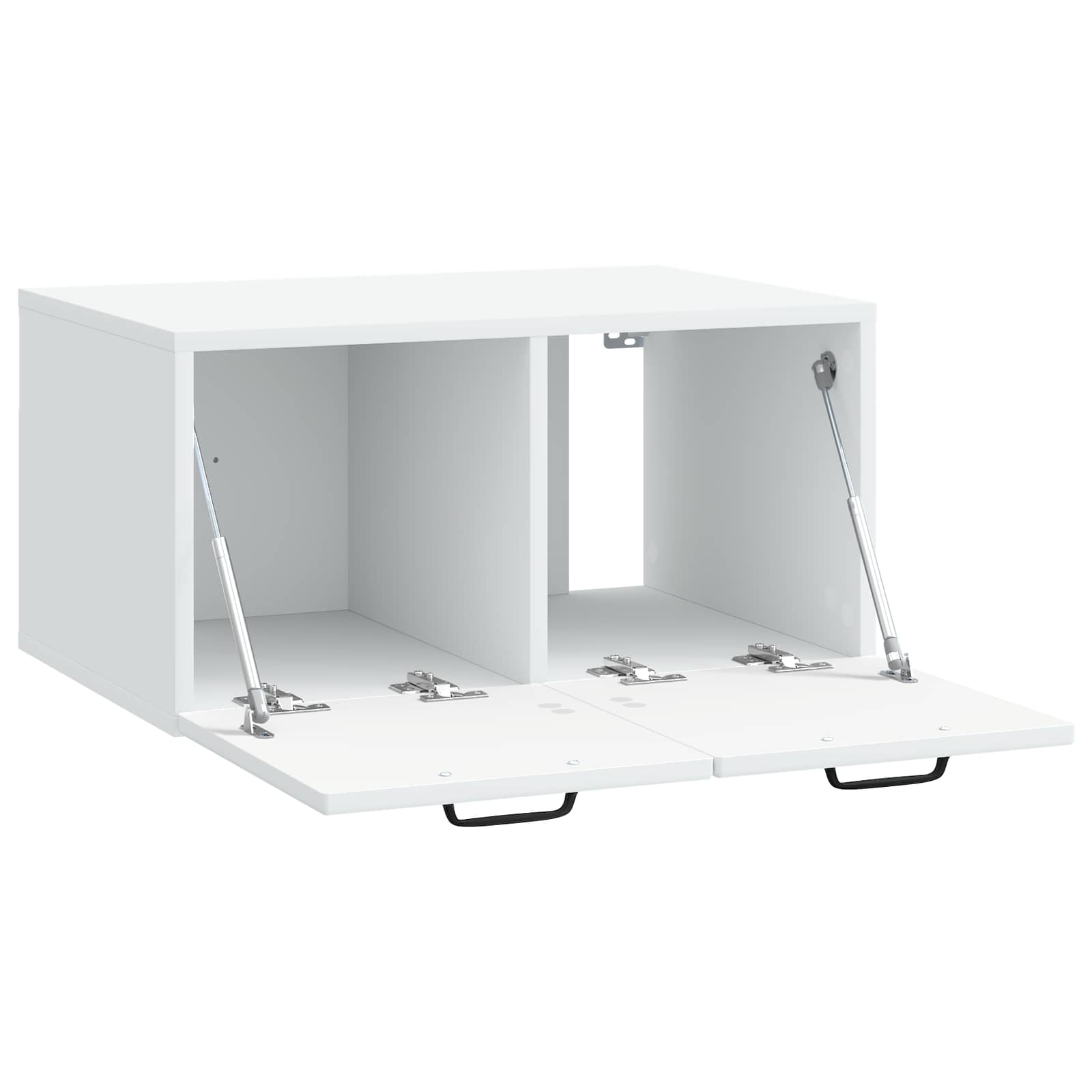 Nástěnná Tv Skříň Bílá 59,5 X 41 X 30 Cm Kompozitní Dřevo