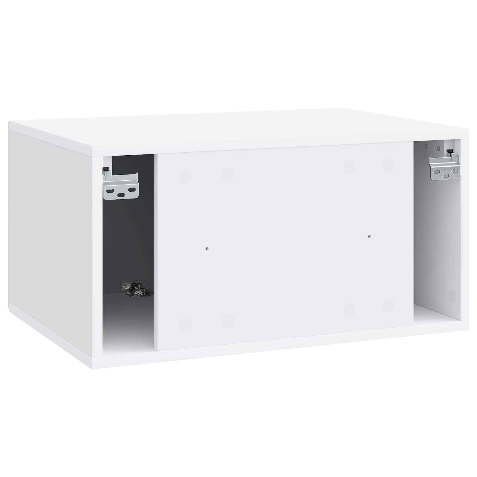 Nástěnná Tv Skříň Bílá 59,5 X 41 X 30 Cm Kompozitní Dřevo