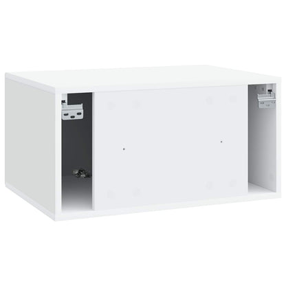 Nástěnná Tv Skříň Bílá 59,5 X 41 X 30 Cm Kompozitní Dřevo