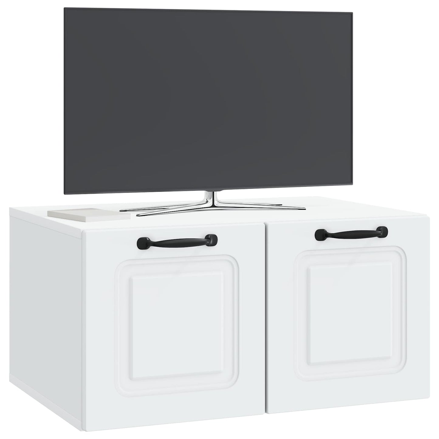 Nástěnná Tv Skříň Bílá 59,5 X 41 X 30 Cm Kompozitní Dřevo