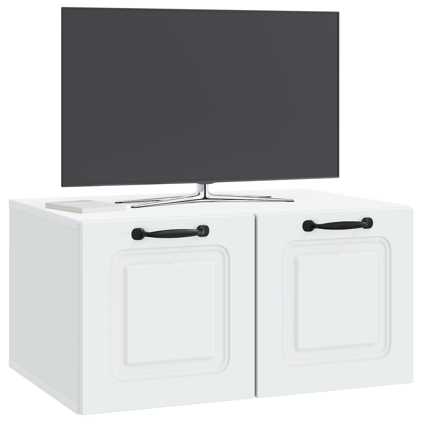 Nástěnná Tv Skříň Bílá 59,5 X 41 X 30 Cm Kompozitní Dřevo