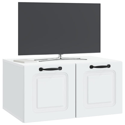 Nástěnná Tv Skříň Bílá 59,5 X 41 X 30 Cm Kompozitní Dřevo