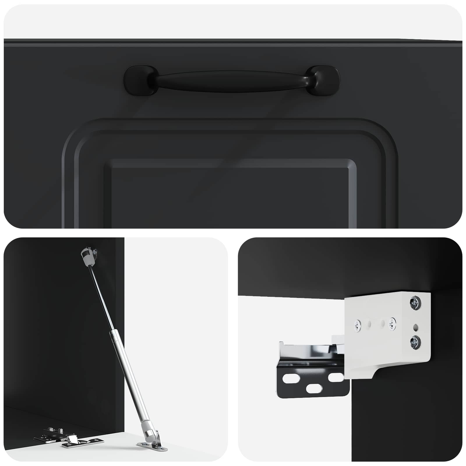 Nástěnná Tv Skříň Černá 59,5 X 41 X 30 Cm Kompozitní Dřevo