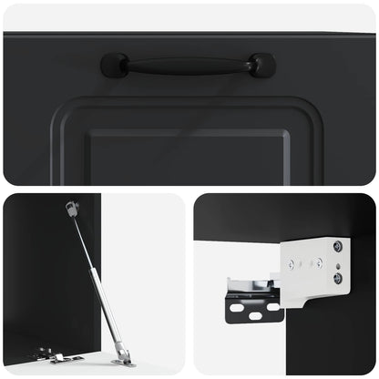 Nástěnná Tv Skříň Černá 59,5 X 41 X 30 Cm Kompozitní Dřevo