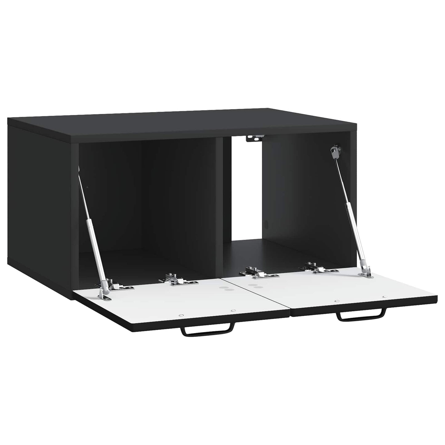 Nástěnná Tv Skříň Černá 59,5 X 41 X 30 Cm Kompozitní Dřevo