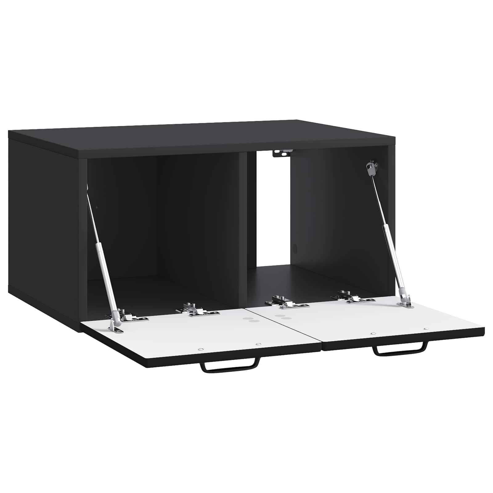 Nástěnná Tv Skříň Černá 59,5 X 41 X 30 Cm Kompozitní Dřevo