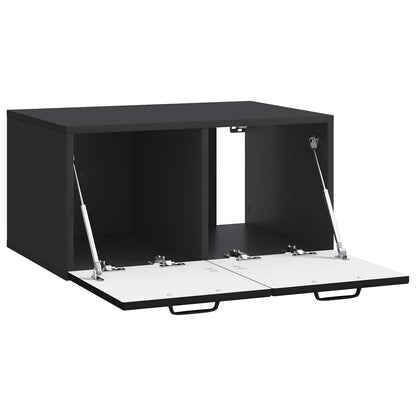Nástěnná Tv Skříň Černá 59,5 X 41 X 30 Cm Kompozitní Dřevo