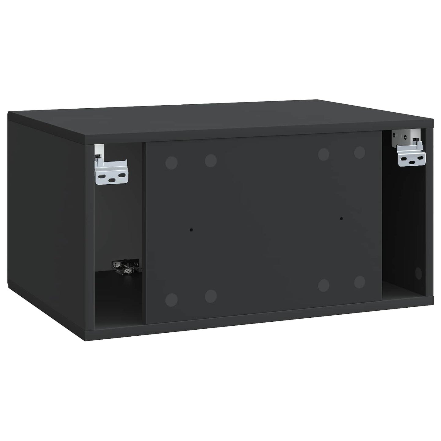 Nástěnná Tv Skříň Černá 59,5 X 41 X 30 Cm Kompozitní Dřevo
