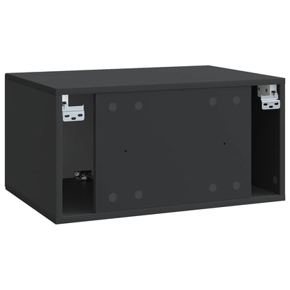Nástěnná Tv Skříň Černá 59,5 X 41 X 30 Cm Kompozitní Dřevo