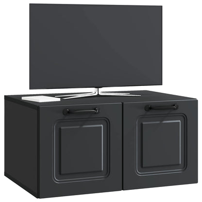 Nástěnná Tv Skříň Černá 59,5 X 41 X 30 Cm Kompozitní Dřevo