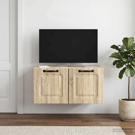 Nástěnná Tv Skříň Dub Sonoma 59,5 X 41 X 30 Cm Kompozitní Dřevo