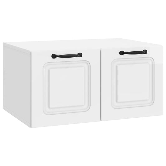 Nástěnná Tv Skříň Bílá S Vysokým Leskem 59,5 X 41 X 30 Cm