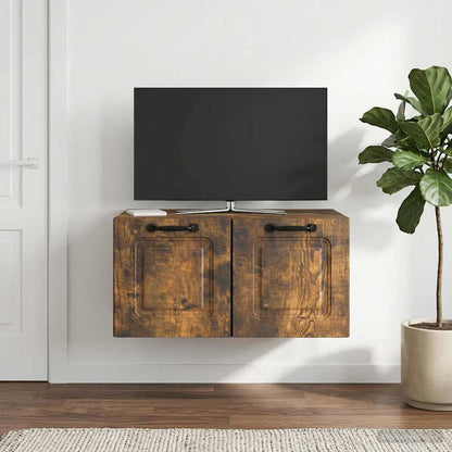 Nástěnná Tv Skříň Nástěnný Kouřový Dub 59,5 X 41 X 30 Cm
