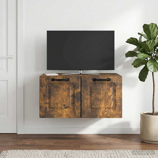Nástěnná Tv Skříň Nástěnný Kouřový Dub 59,5 X 41 X 30 Cm