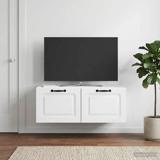Nástěnná Tv Skříň Bílá 78,5 X 41 X 30 Cm Kompozitní Dřevo