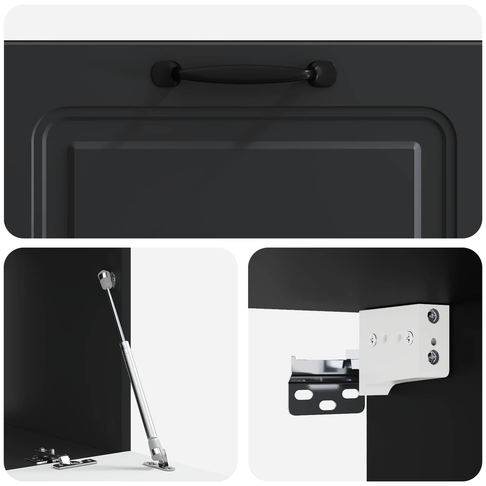 Nástěnná Tv Skříň Černá 78,5 X 41 X 30 Cm Kompozitní Dřevo