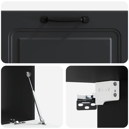 Nástěnná Tv Skříň Černá 78,5 X 41 X 30 Cm Kompozitní Dřevo