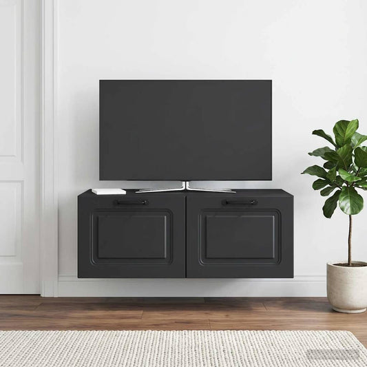 Nástěnná Tv Skříň Černá 78,5 X 41 X 30 Cm Kompozitní Dřevo