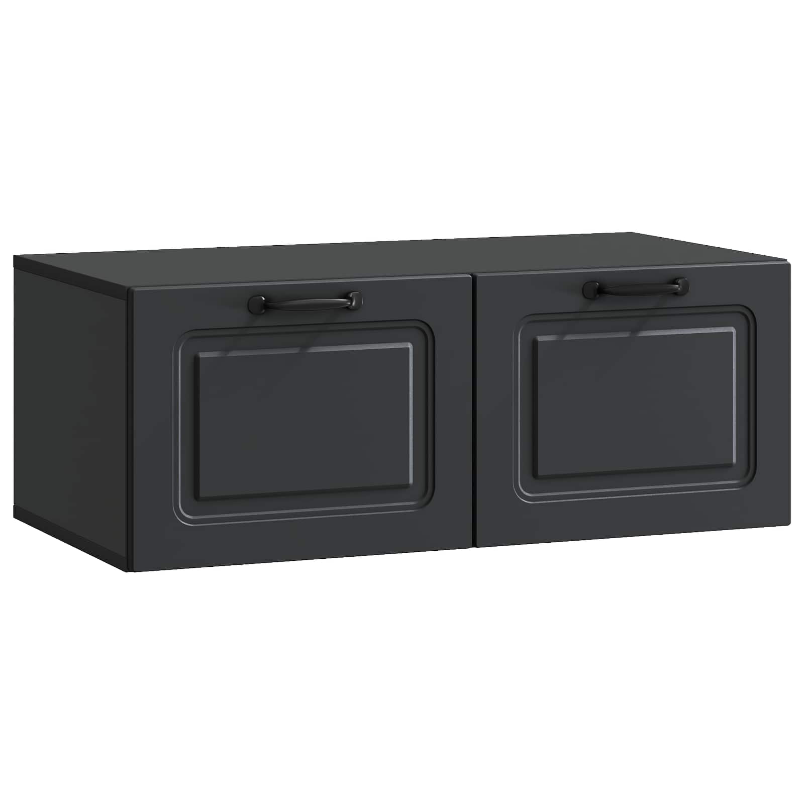 Nástěnná Tv Skříň Černá 78,5 X 41 X 30 Cm Kompozitní Dřevo