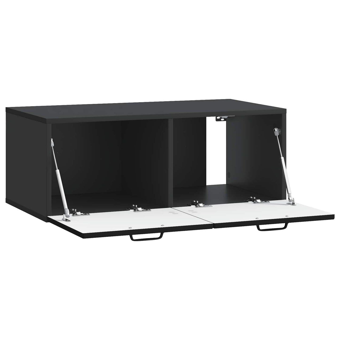 Nástěnná Tv Skříň Černá 78,5 X 41 X 30 Cm Kompozitní Dřevo