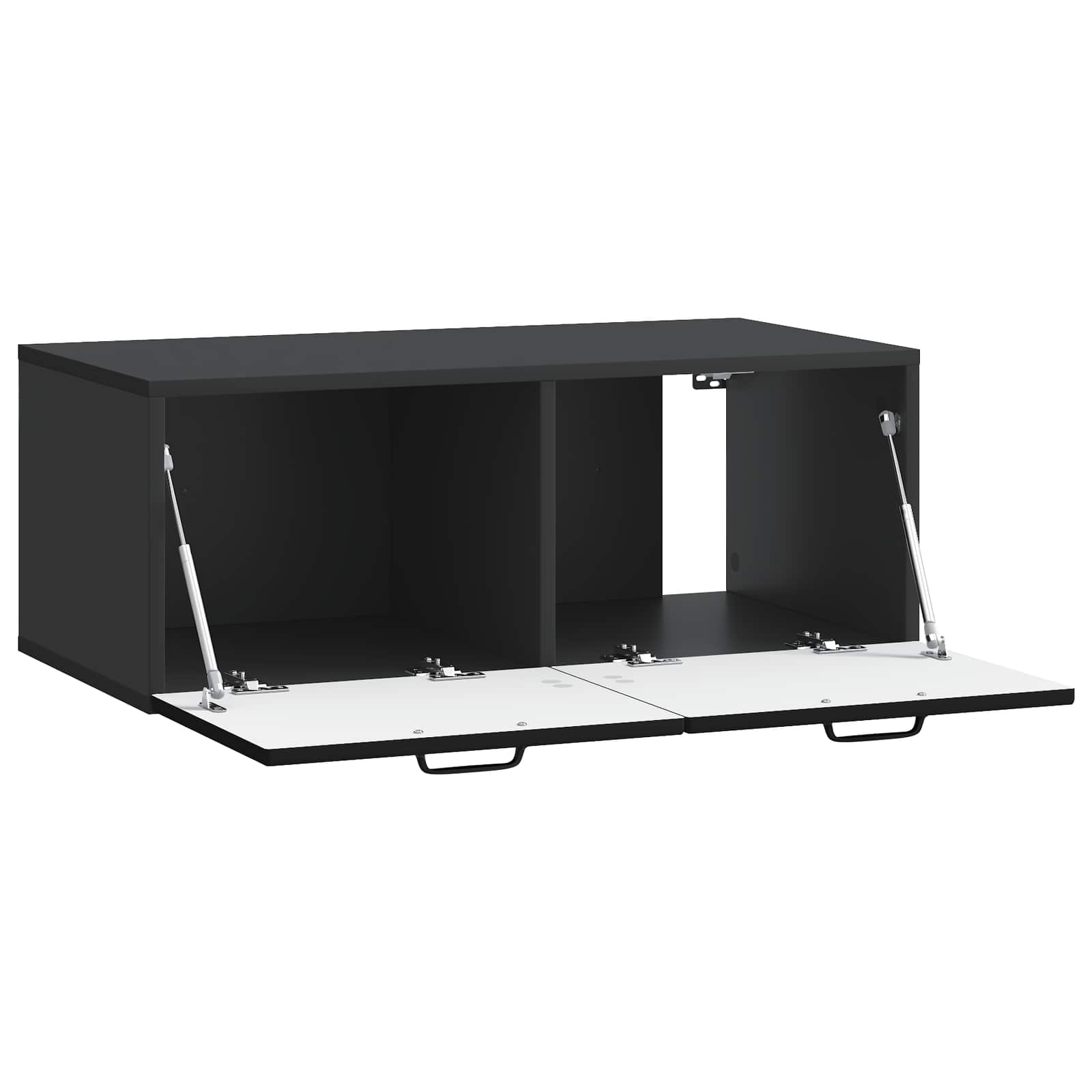 Nástěnná Tv Skříň Černá 78,5 X 41 X 30 Cm Kompozitní Dřevo