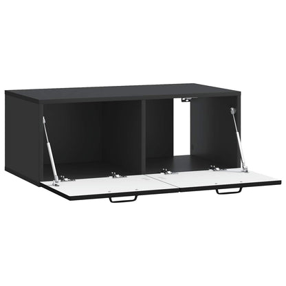 Nástěnná Tv Skříň Černá 78,5 X 41 X 30 Cm Kompozitní Dřevo