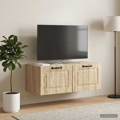 Nástěnná Tv Skříň Dub Sonoma 78,5 X 41 X 30 Cm Kompozitní Dřevo