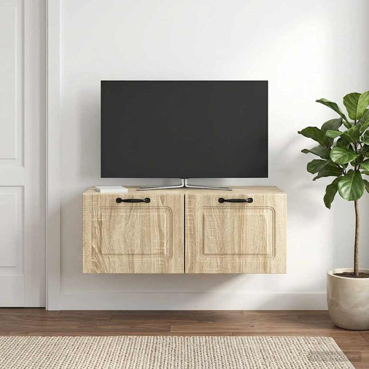 Nástěnná Tv Skříň Dub Sonoma 78,5 X 41 X 30 Cm Kompozitní Dřevo