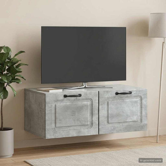 Nástěnná Tv Skříň Nástěnný Betonově Šedá 78,5 X 41 X 30 Cm