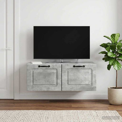 Nástěnná Tv Skříň Nástěnný Betonově Šedá 78,5 X 41 X 30 Cm