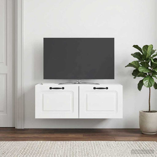 Nástěnná Tv Skříň Bílá S Vysokým Leskem 78,5 X 41 X 30 Cm