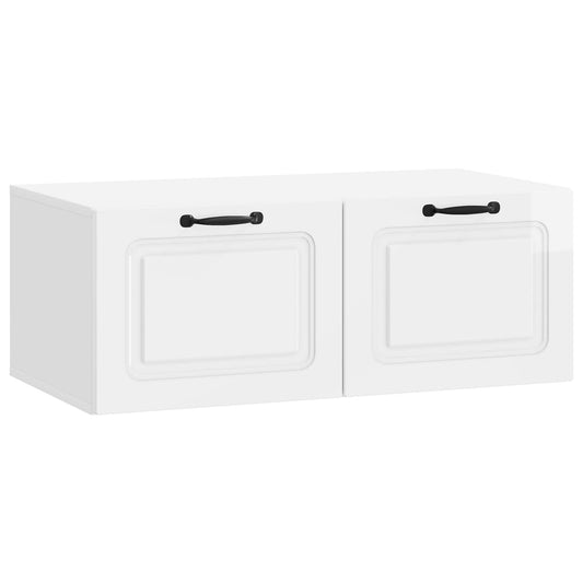 Nástěnná Tv Skříň Bílá S Vysokým Leskem 78,5 X 41 X 30 Cm