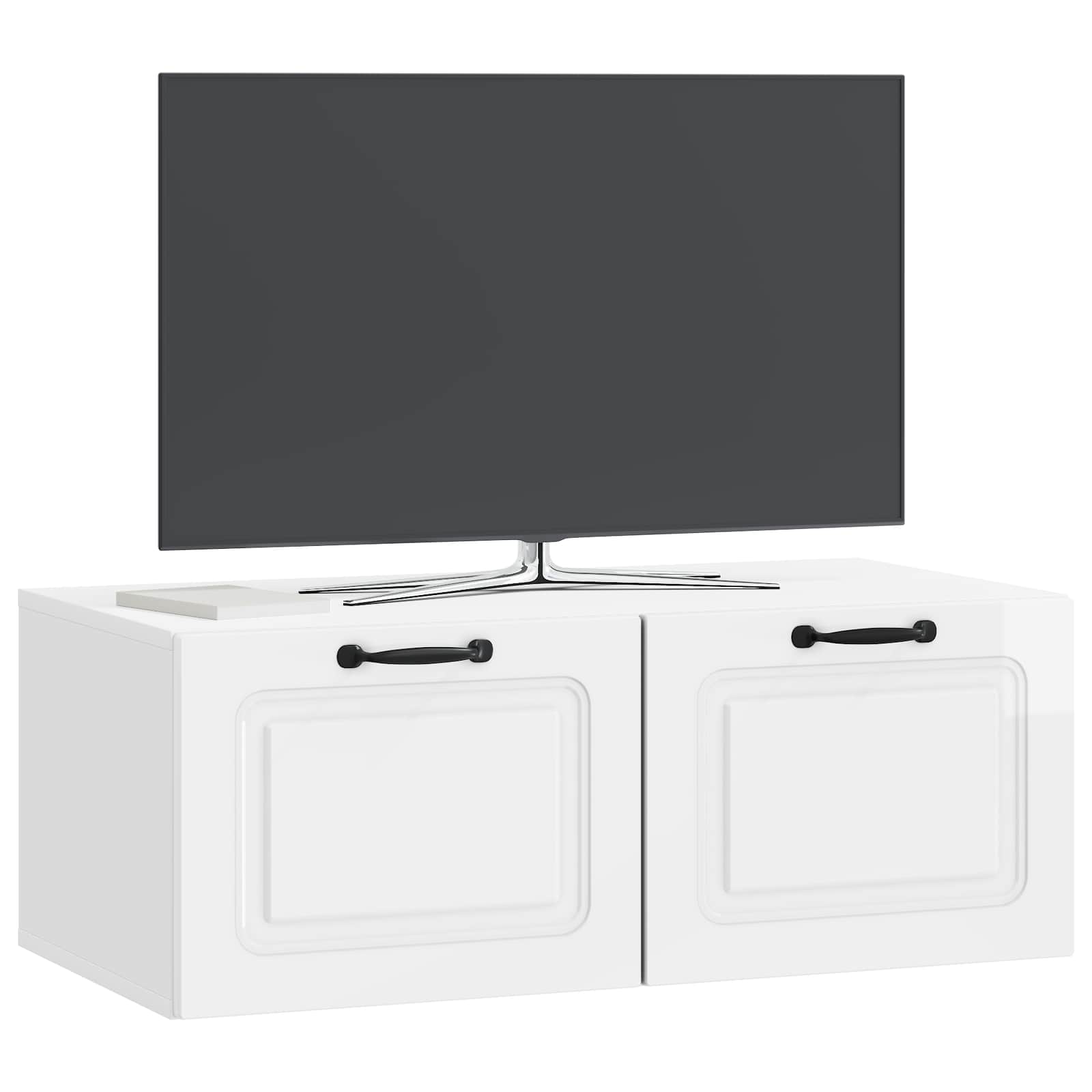 Nástěnná Tv Skříň Bílá S Vysokým Leskem 78,5 X 41 X 30 Cm