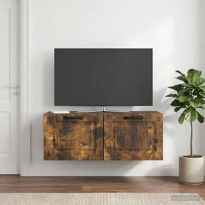Nástěnná Tv Skříň Nástěnný Kouřový Dub 78,5 X 41 X 30 Cm