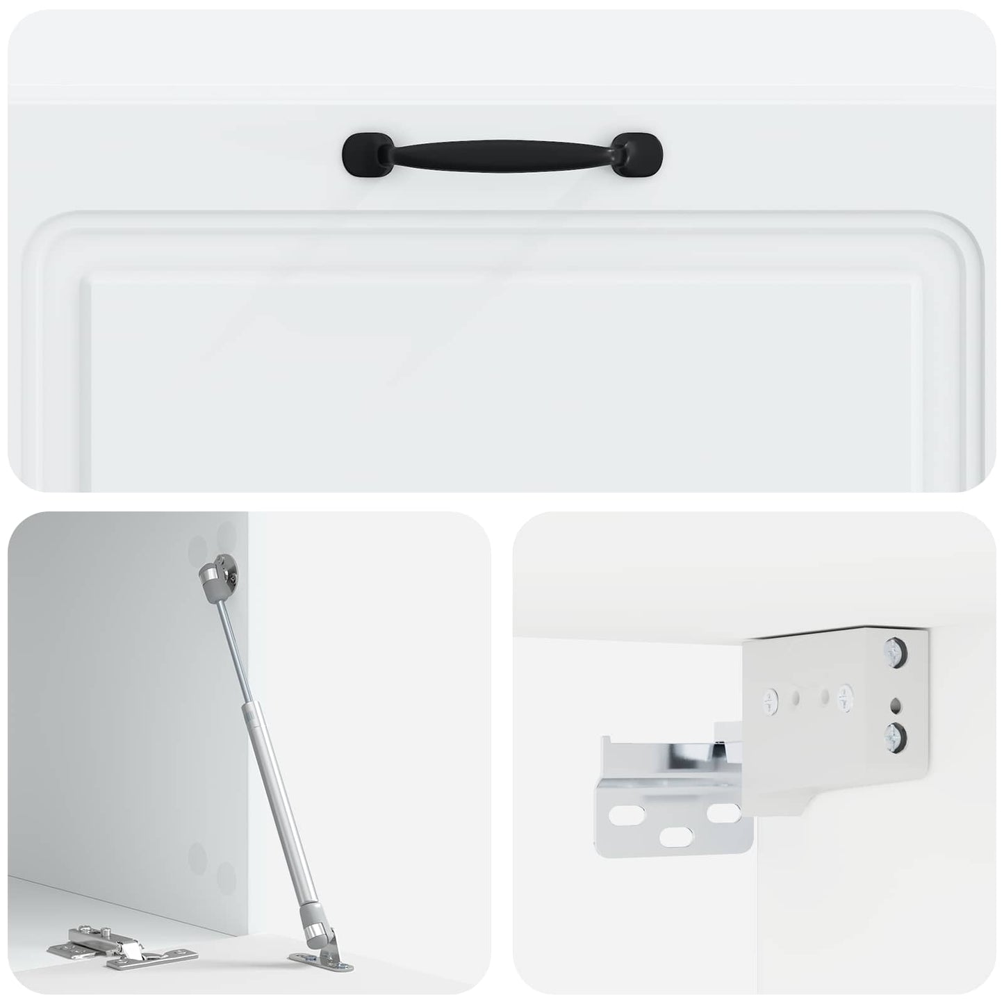 Nástěnná Tv Skříň Bílá 98 X 41 X 30 Cm Kompozitní Dřevo