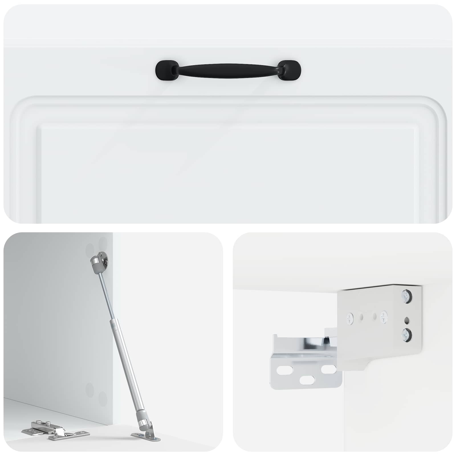 Nástěnná Tv Skříň Bílá 98 X 41 X 30 Cm Kompozitní Dřevo