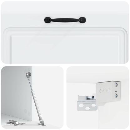 Nástěnná Tv Skříň Bílá 98 X 41 X 30 Cm Kompozitní Dřevo