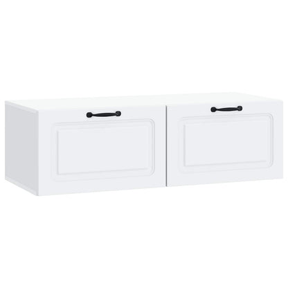 Nástěnná Tv Skříň Bílá 98 X 41 X 30 Cm Kompozitní Dřevo