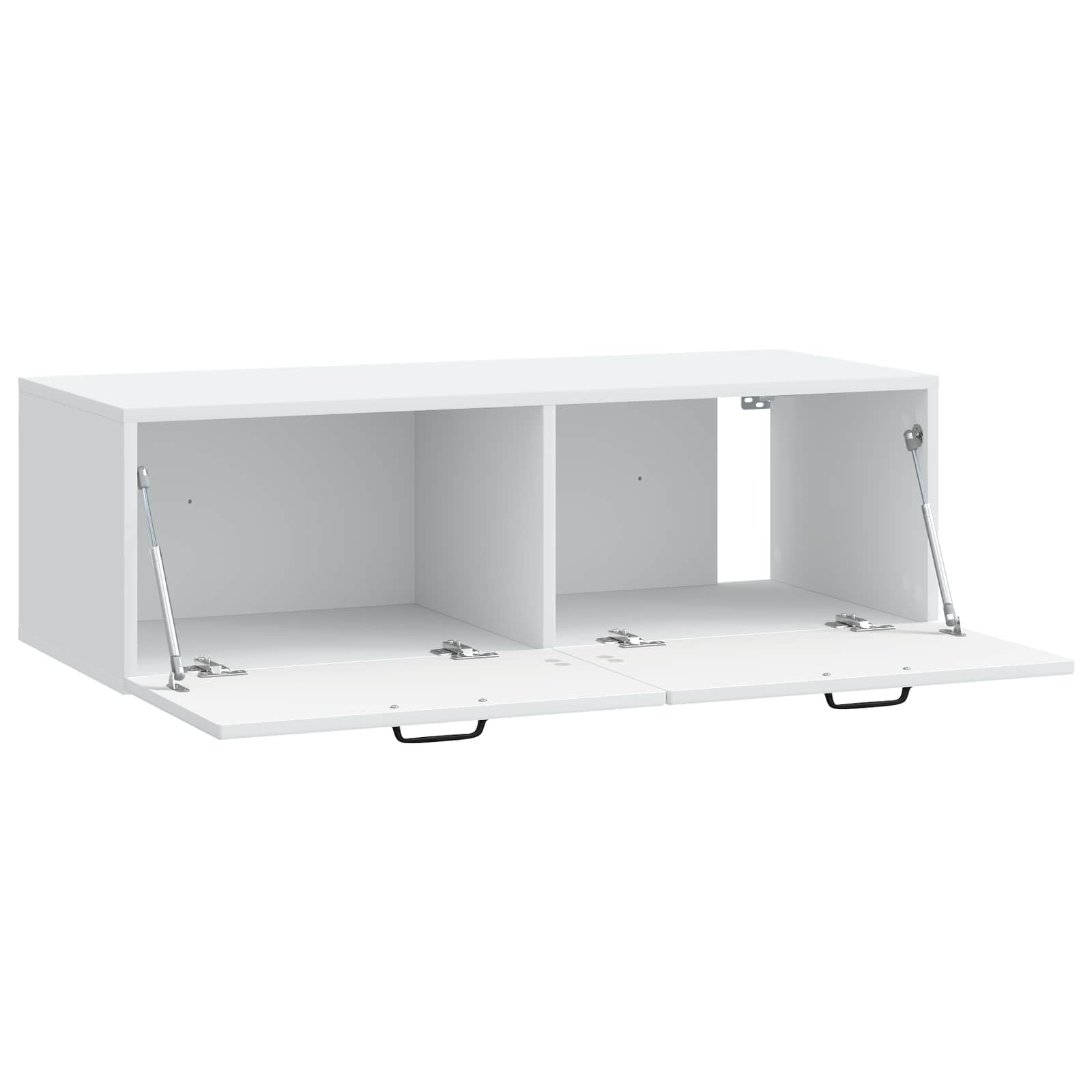 Nástěnná Tv Skříň Bílá 98 X 41 X 30 Cm Kompozitní Dřevo
