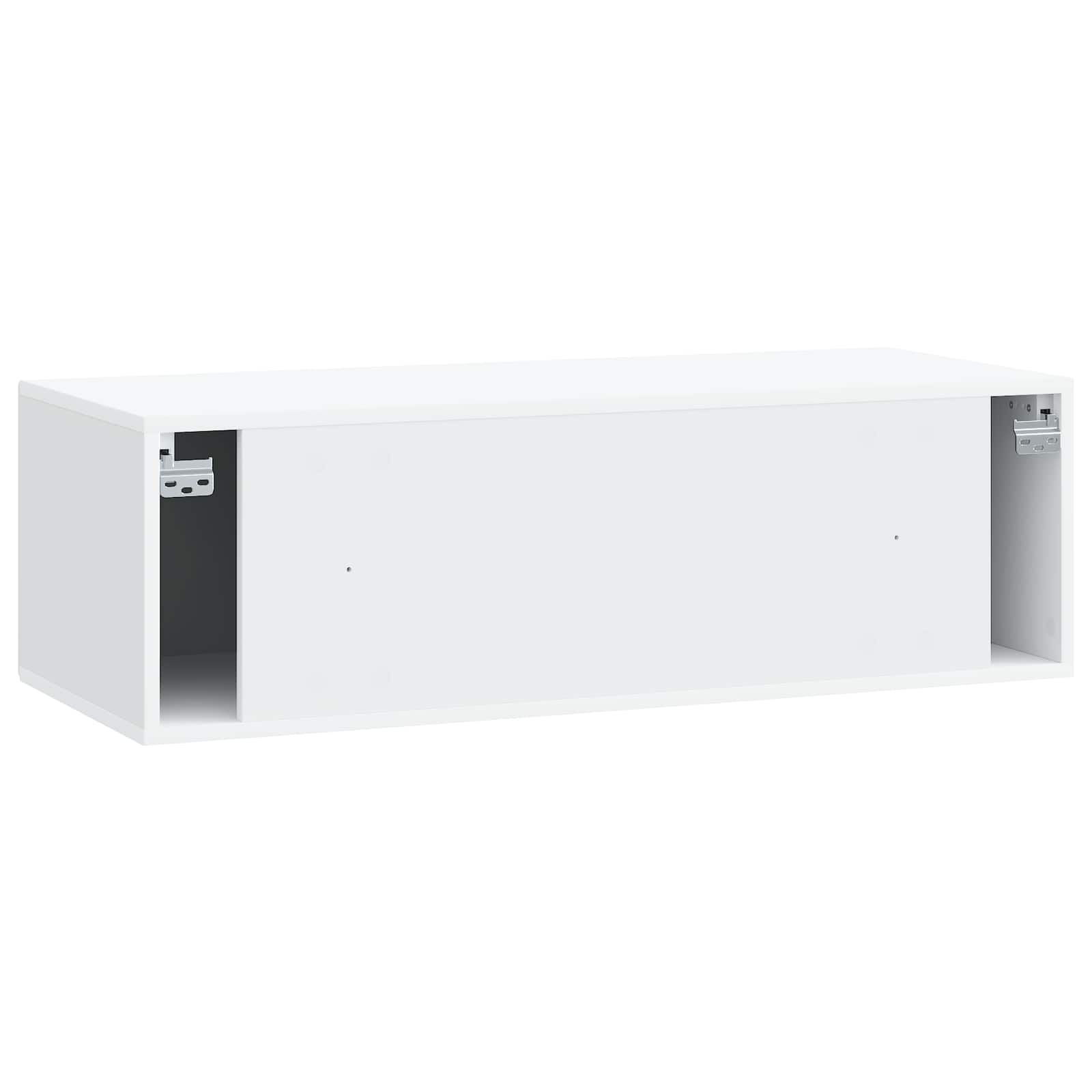 Nástěnná Tv Skříň Bílá 98 X 41 X 30 Cm Kompozitní Dřevo