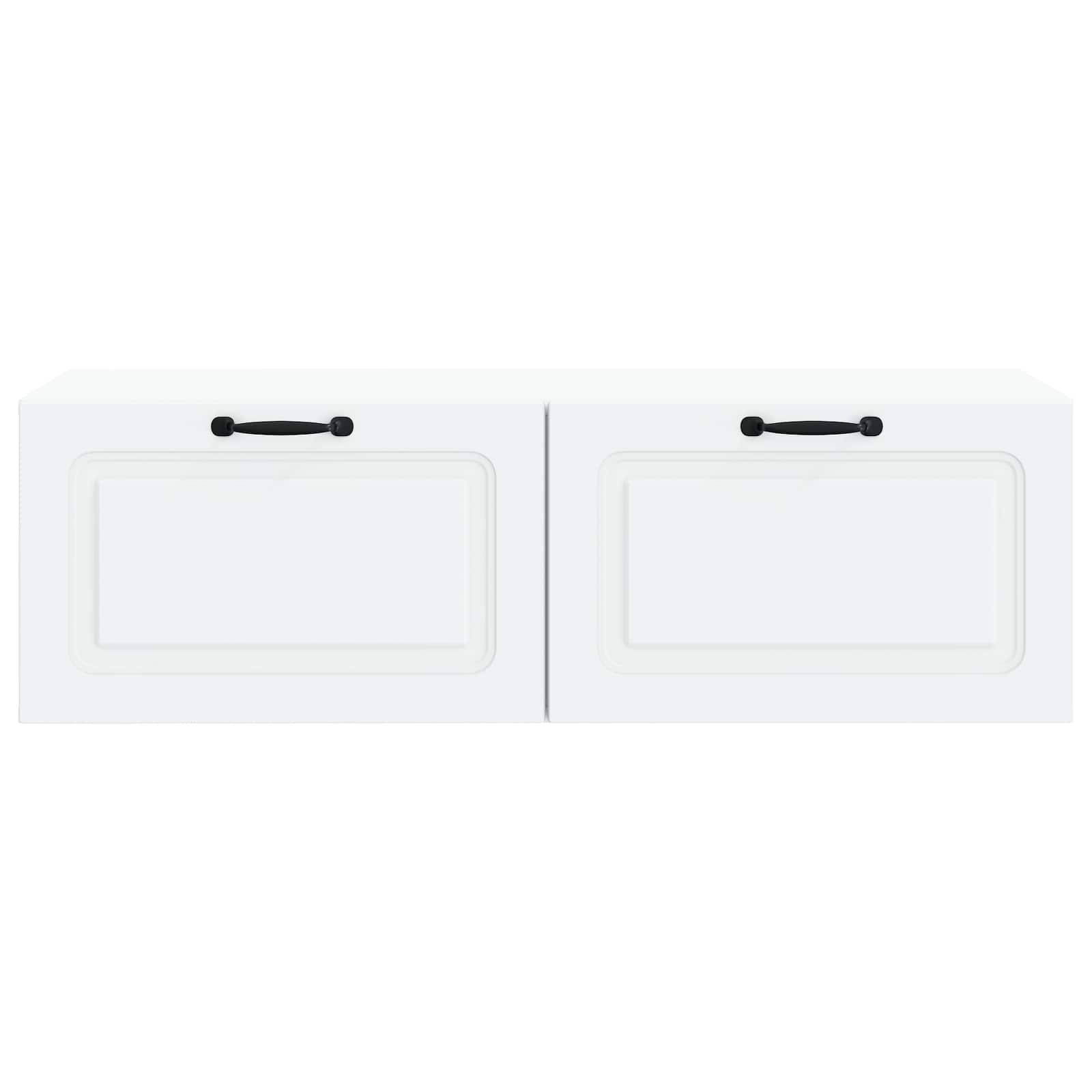Nástěnná Tv Skříň Bílá 98 X 41 X 30 Cm Kompozitní Dřevo