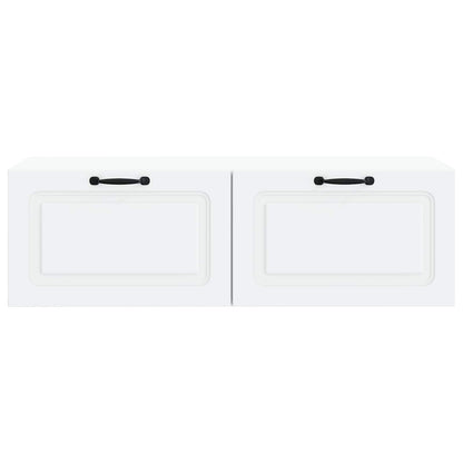 Nástěnná Tv Skříň Bílá 98 X 41 X 30 Cm Kompozitní Dřevo