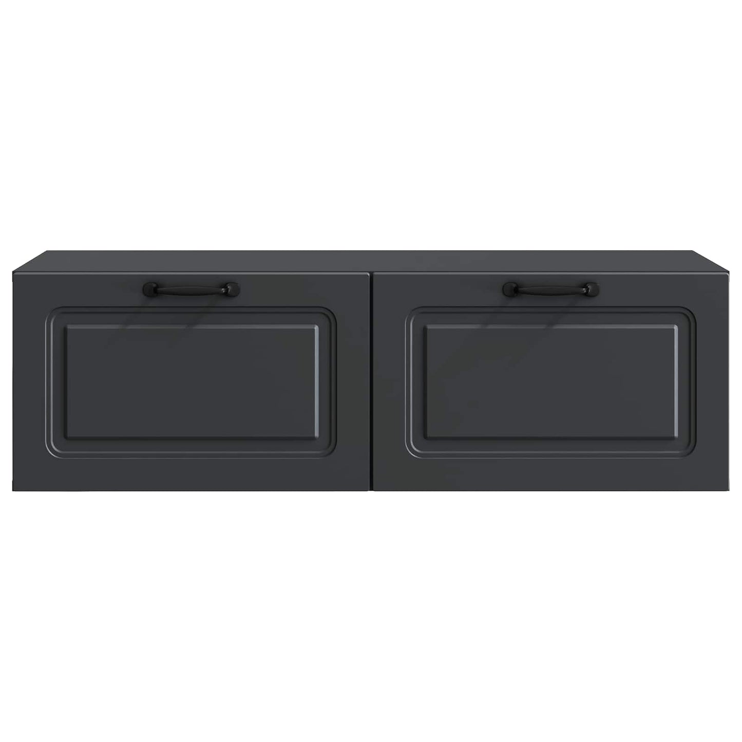 Nástěnná Tv Skříň Černá 98 X 41 X 30 Cm Kompozitní Dřevo